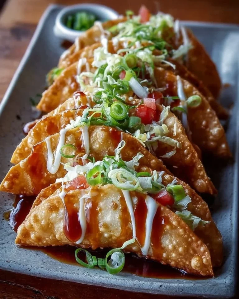 Delicious Chicken Wonton Tacos inspired by Applebee's recipe