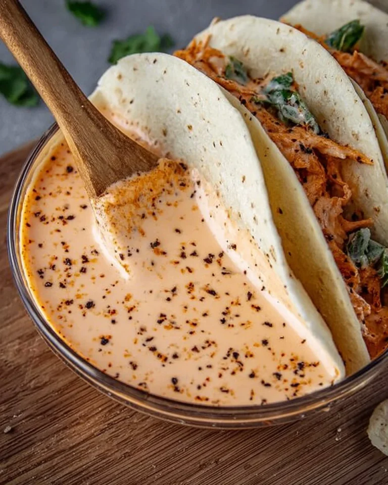 Taco Bell copycat Baja Sauce recipe with fresh ingredients