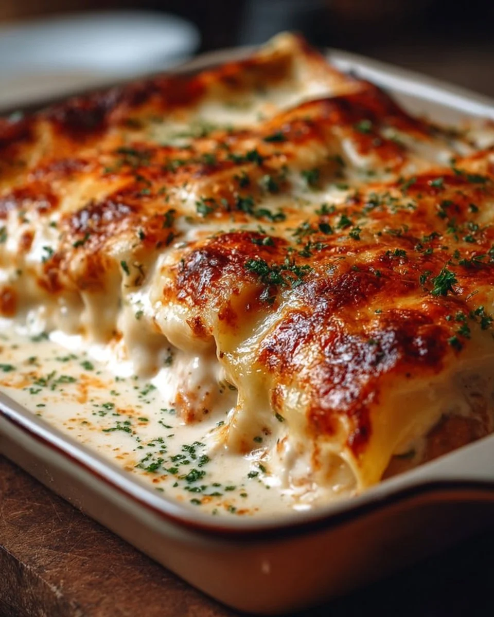 Cheesy Chicken Alfredo Lasagna Recipe