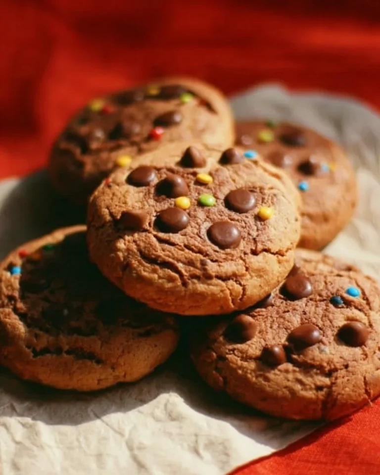 Freshly baked chocolate chip cookies on a cooling rack