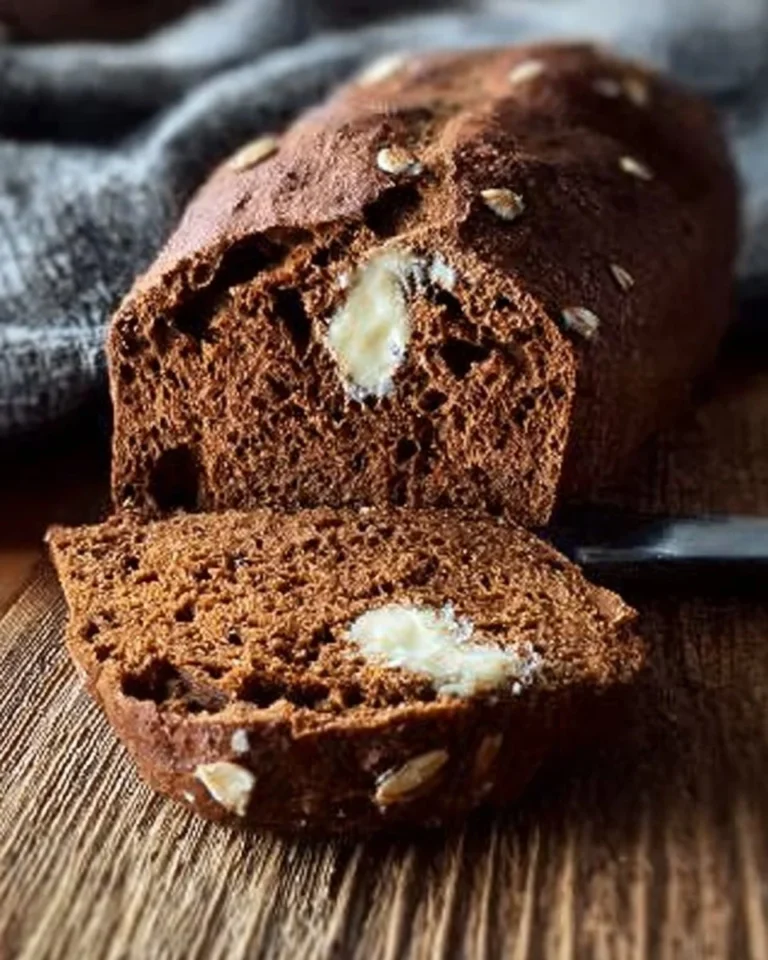 Homemade Copycat Cheesecake Factory Brown Bread sliced on a wooden board