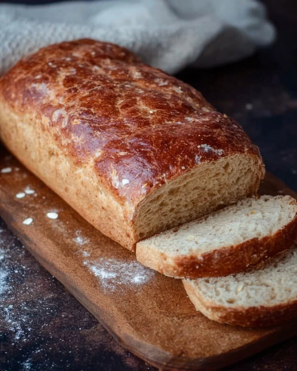 Freshly baked copycat cheesecake factory honey wheat bread loaf