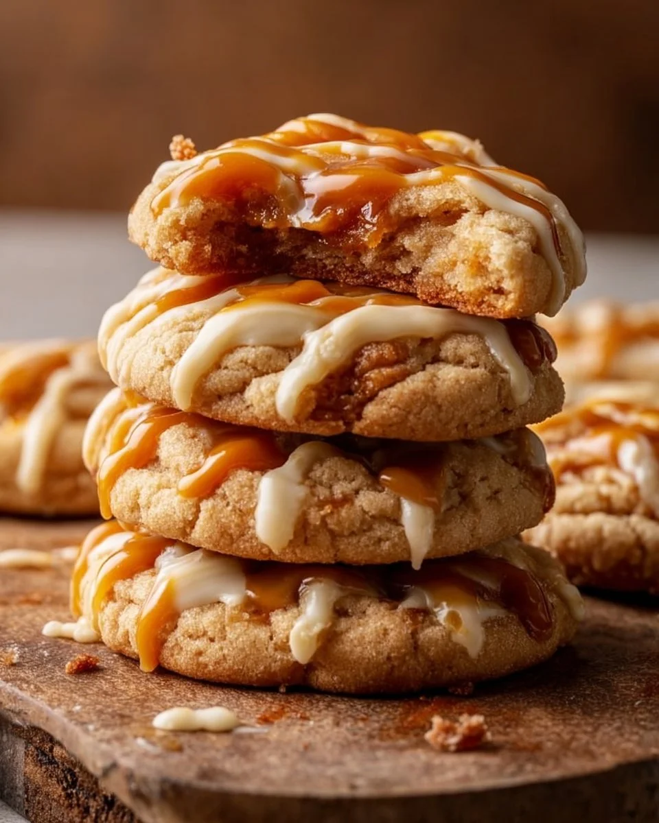 Copycat Crumbl Salted Caramel Cheesecake Cookies
