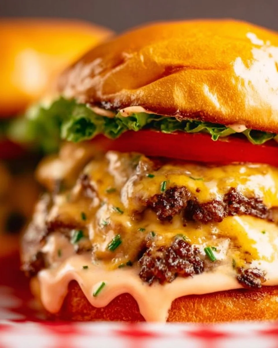 Delicious copycat In-N-Out Burgers served on a plate with fries