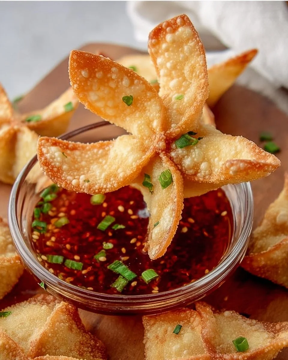 Delicious cream cheese rangoons inspired by Panda Express recipe