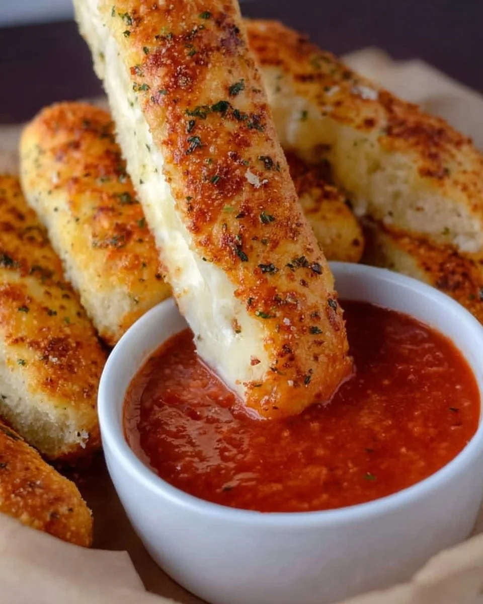 Homemade Copycat Pizza Hut Breadsticks with cheese and herbs