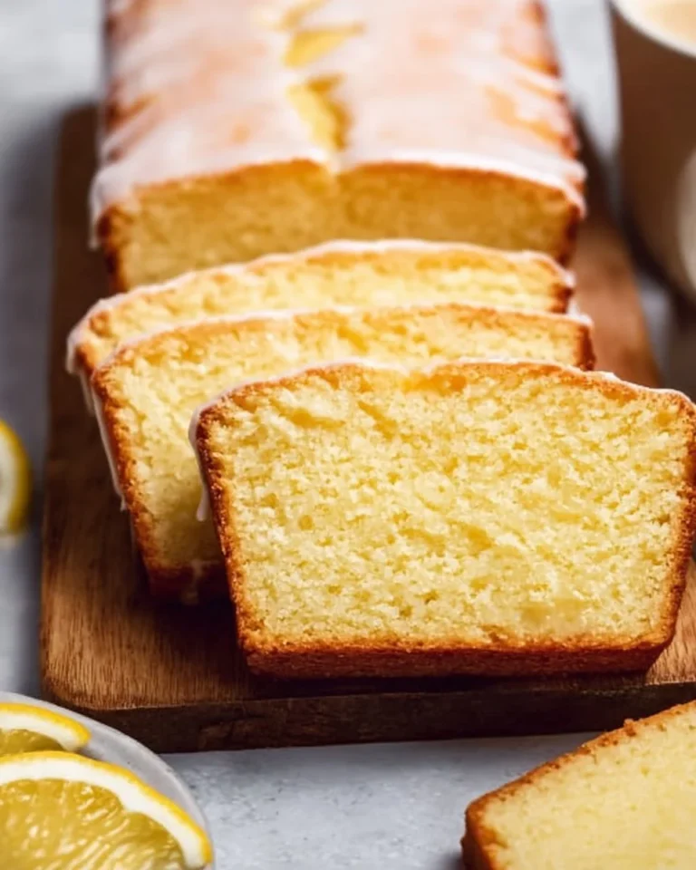 Copycat Starbucks lemon loaf loaf recipe with a lemon glaze on top