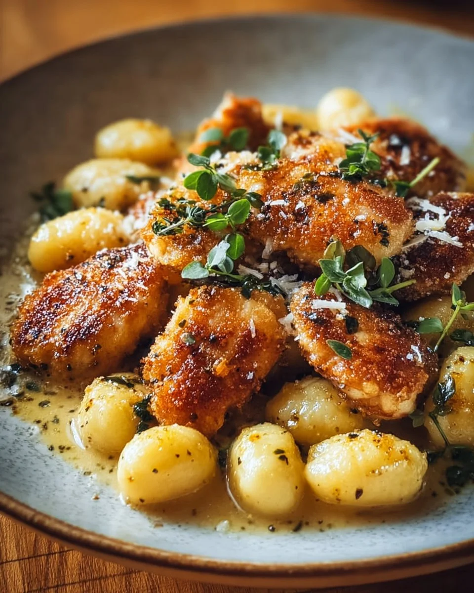 Crispy Chicken with Tender Gnocchi