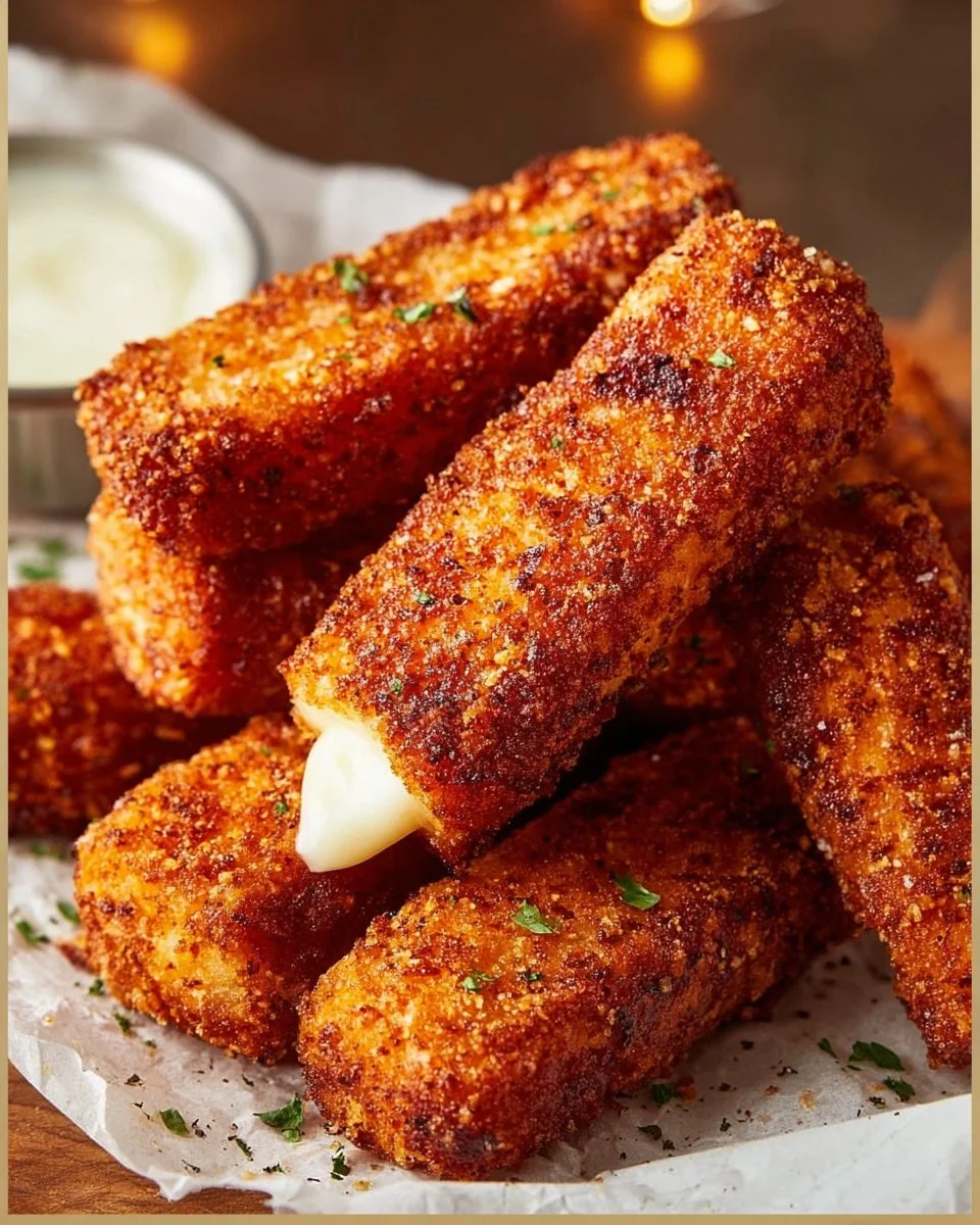 Crispy Nashville Hot Mozzarella Sticks
