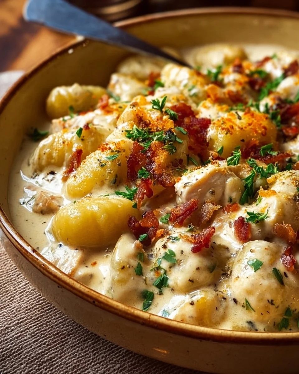 Delicious Creamy Crack Chicken Gnocchi