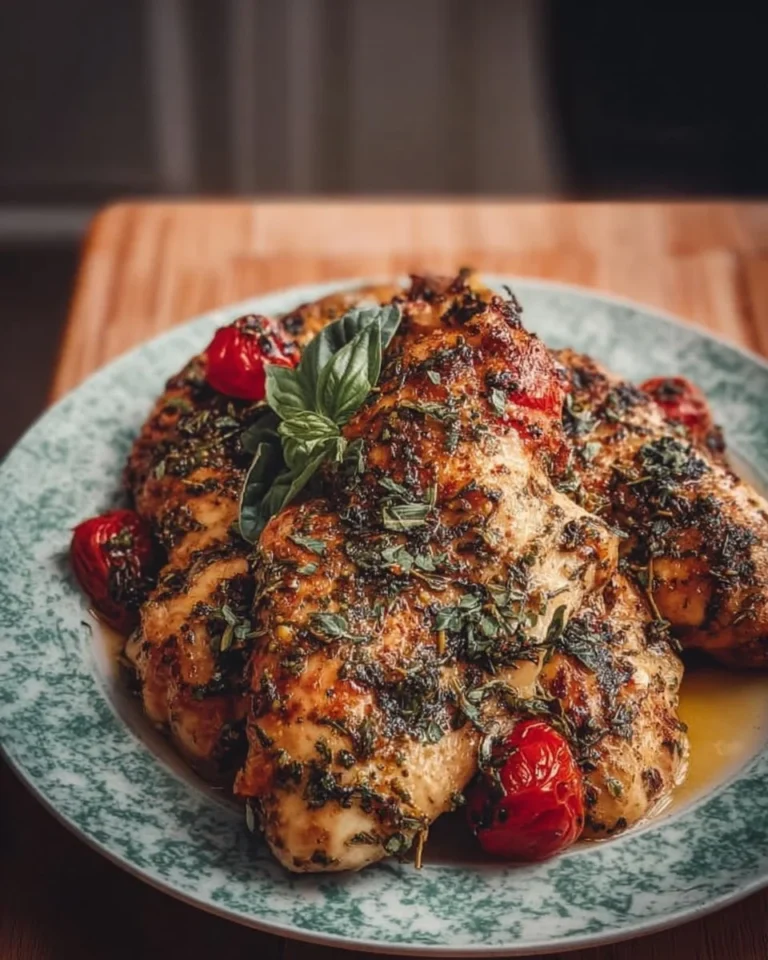 Delicious Easy Italian Dressing Chicken served on a cozy dinner table