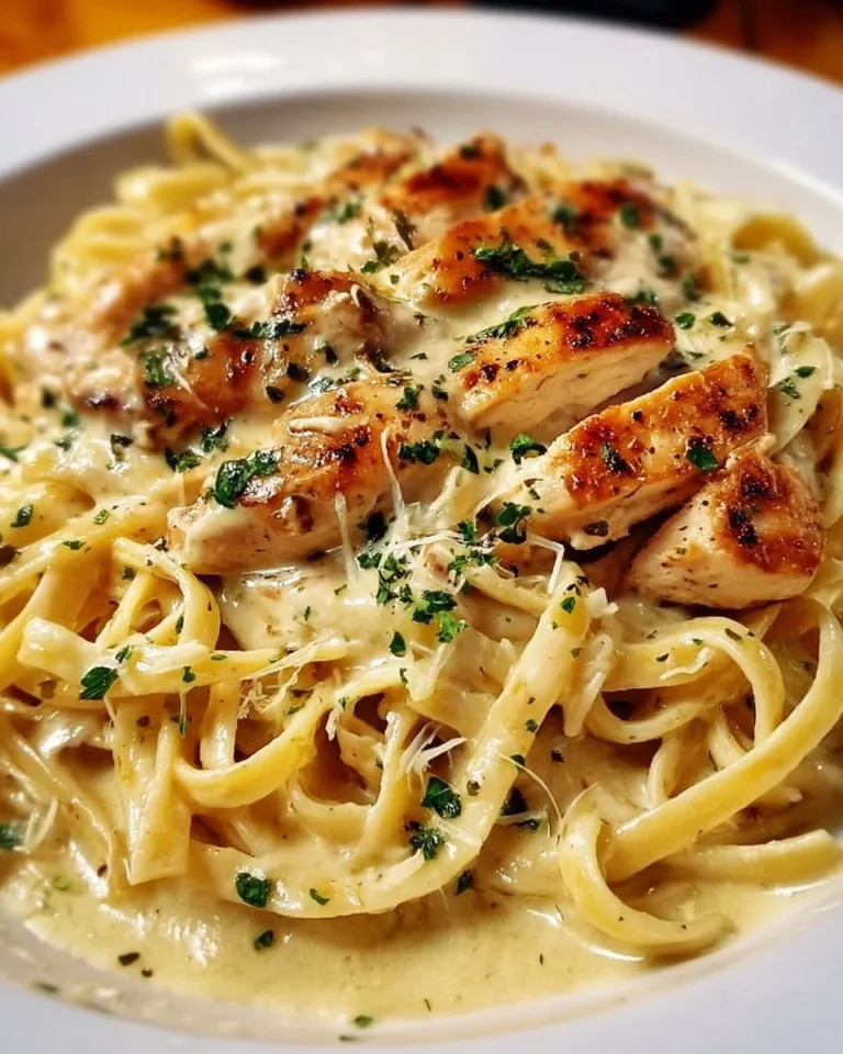Creamy chicken alfredo recipe inspired by Olive Garden