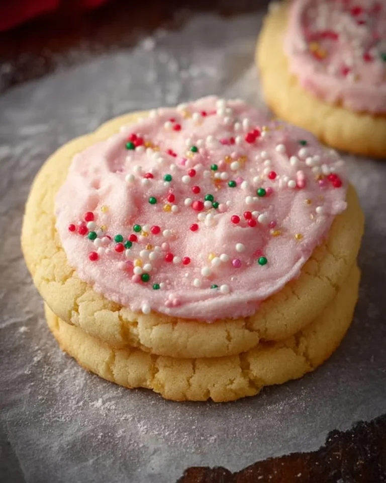 Giant chilled Crumbl sugar cookies on a decorative plate