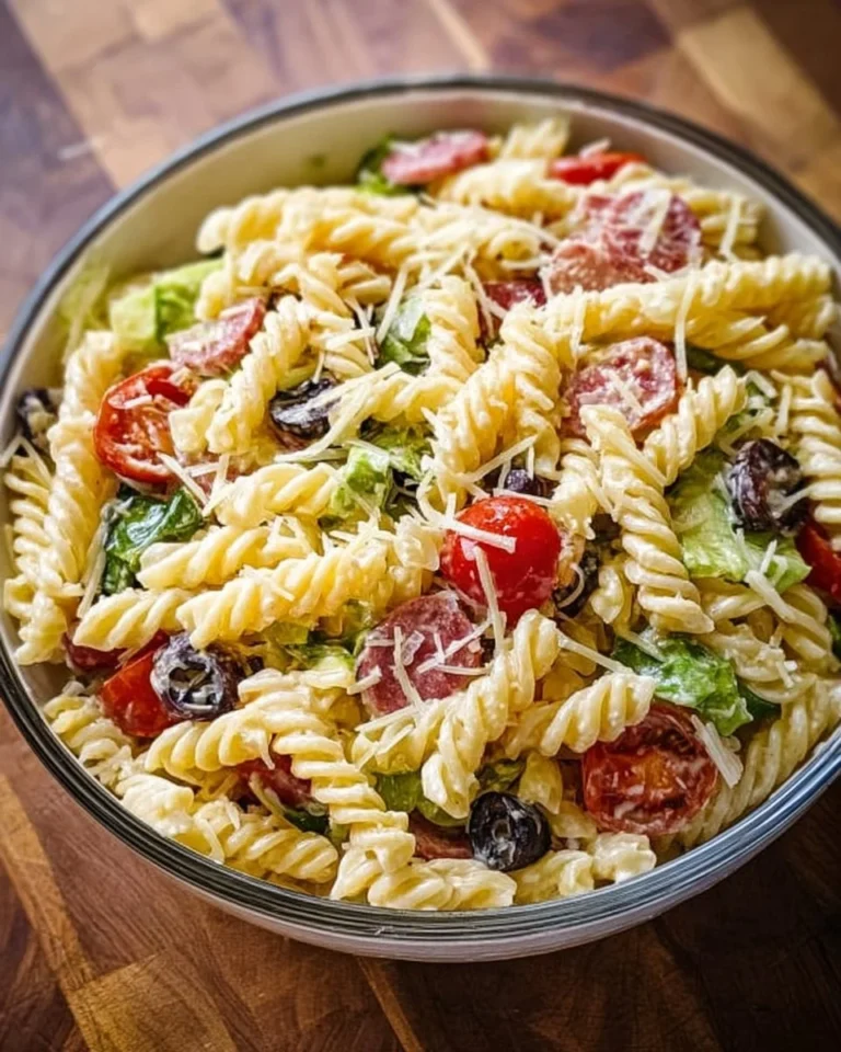 Italian Grinder Pasta Salad with fresh vegetables and pasta ingredients