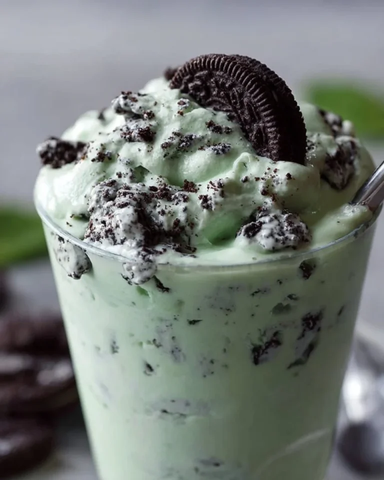 Oreo Shamrock McFlurry copycat recipe with mint and Oreo cookies