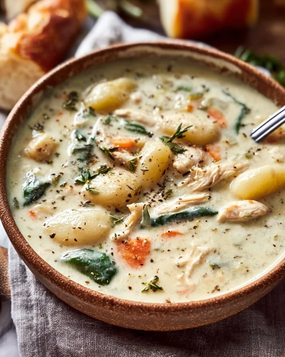Slow Cooker Chicken Gnocchi Soup