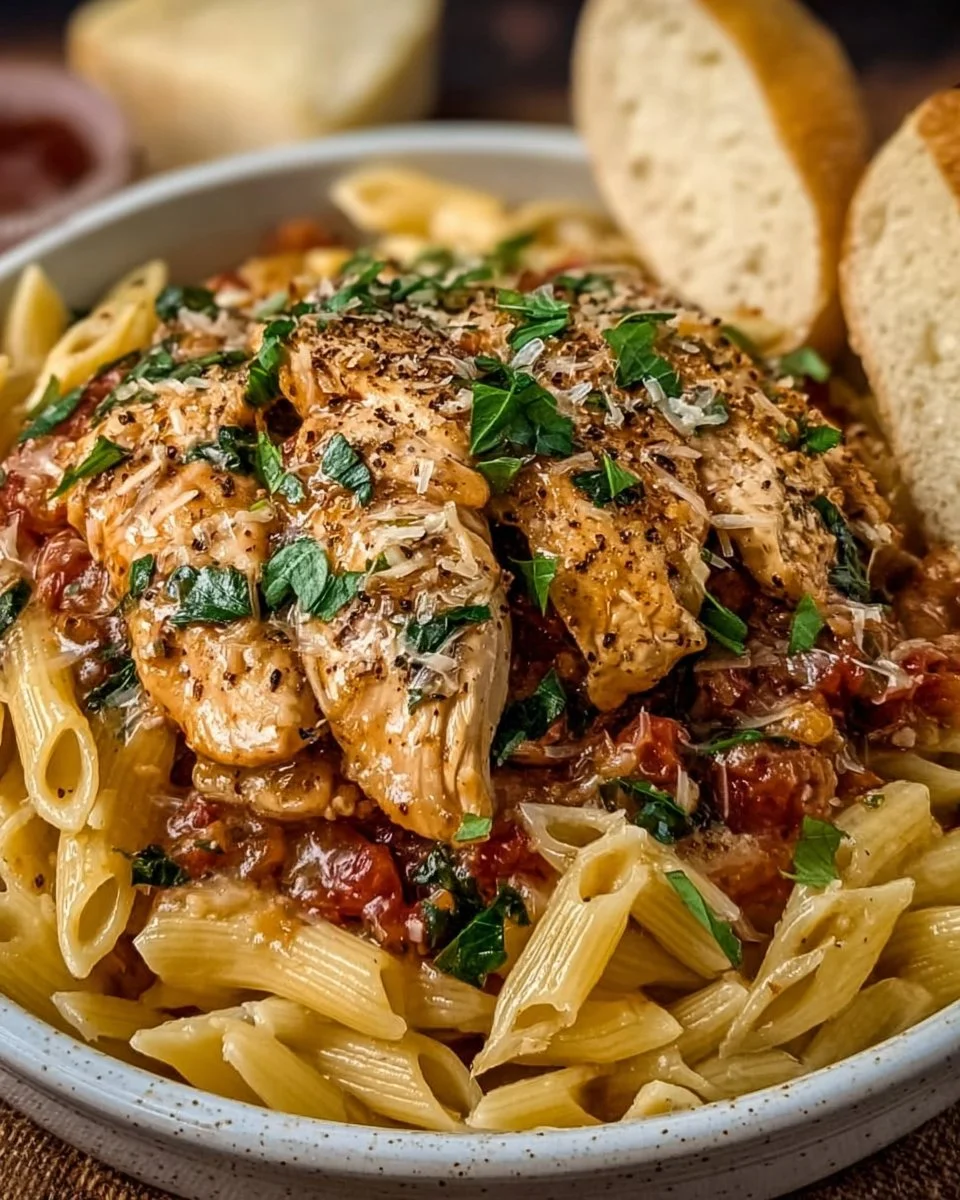 Slow Cooker Olive Garden Chicken Pasta