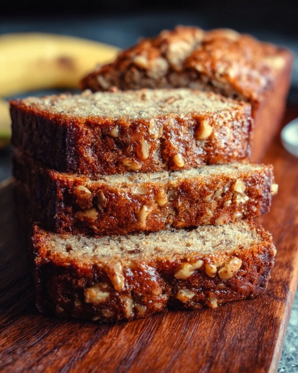 Delicious Starbucks Copycat Banana Bread fresh out of the oven