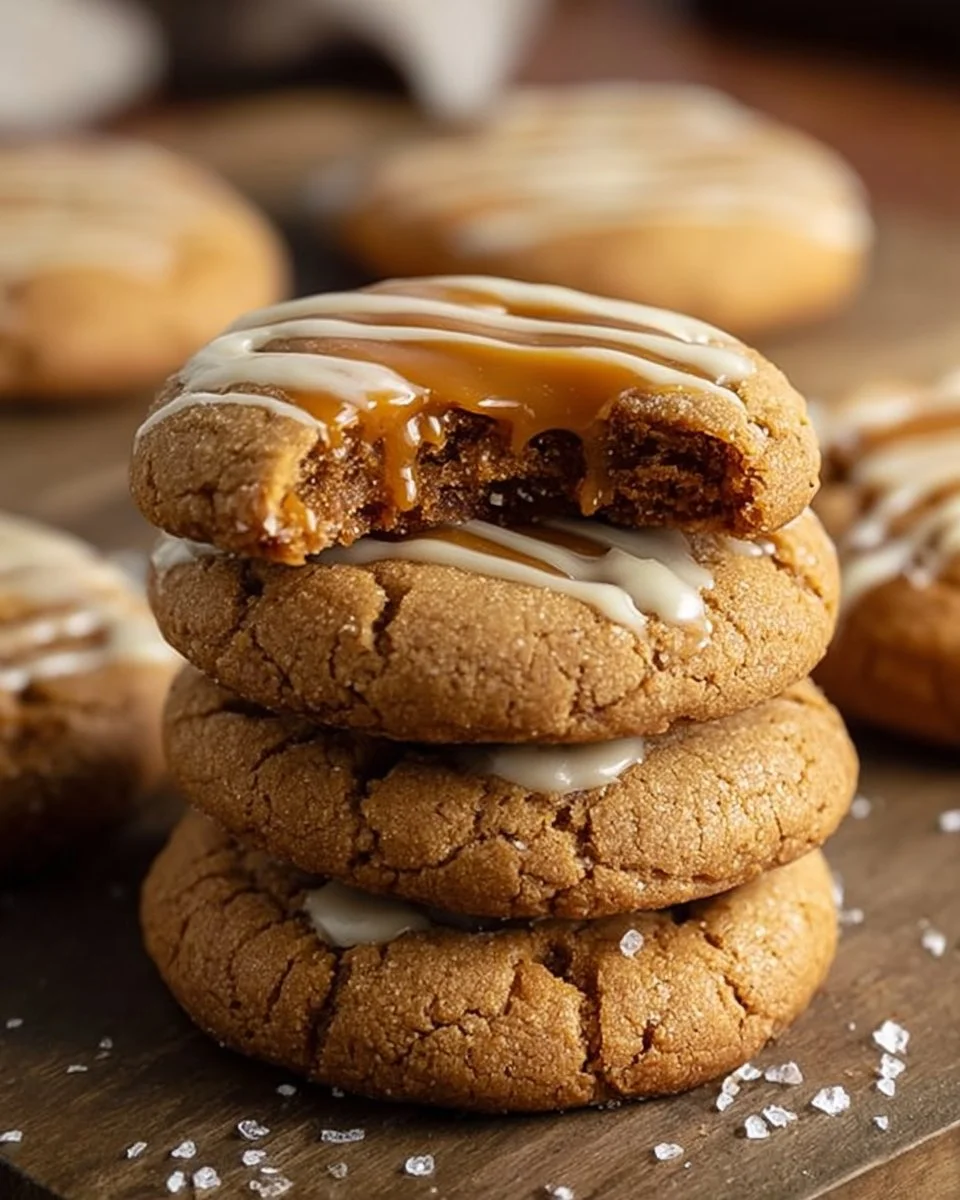The Best Crumbl Salted Caramel Cheesecake Cookies
