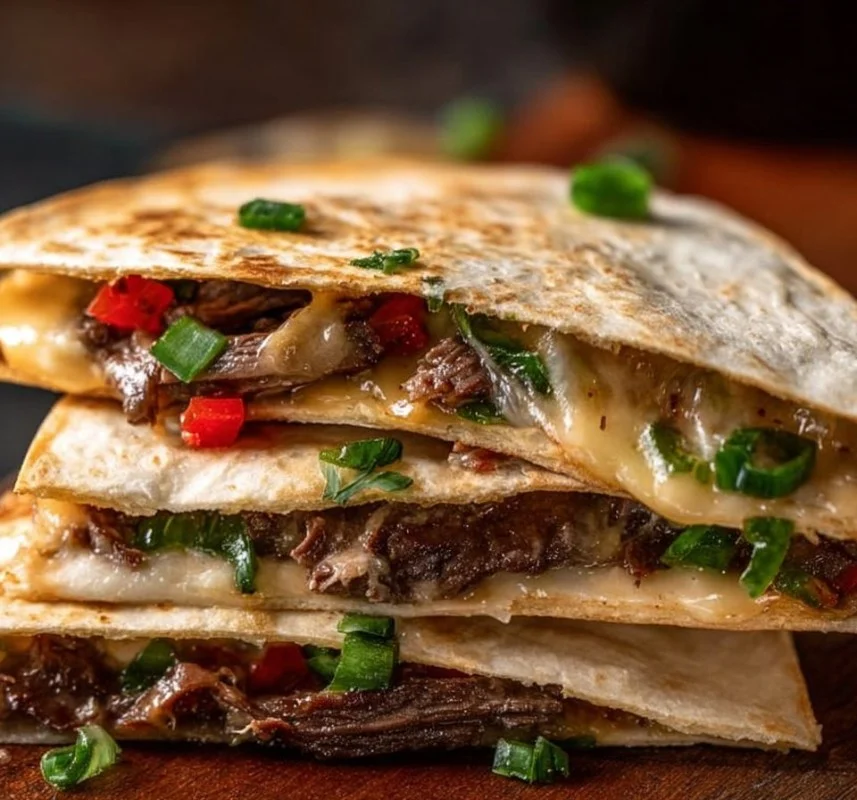 Weeknight Philly Cheesesteak Quesadillas