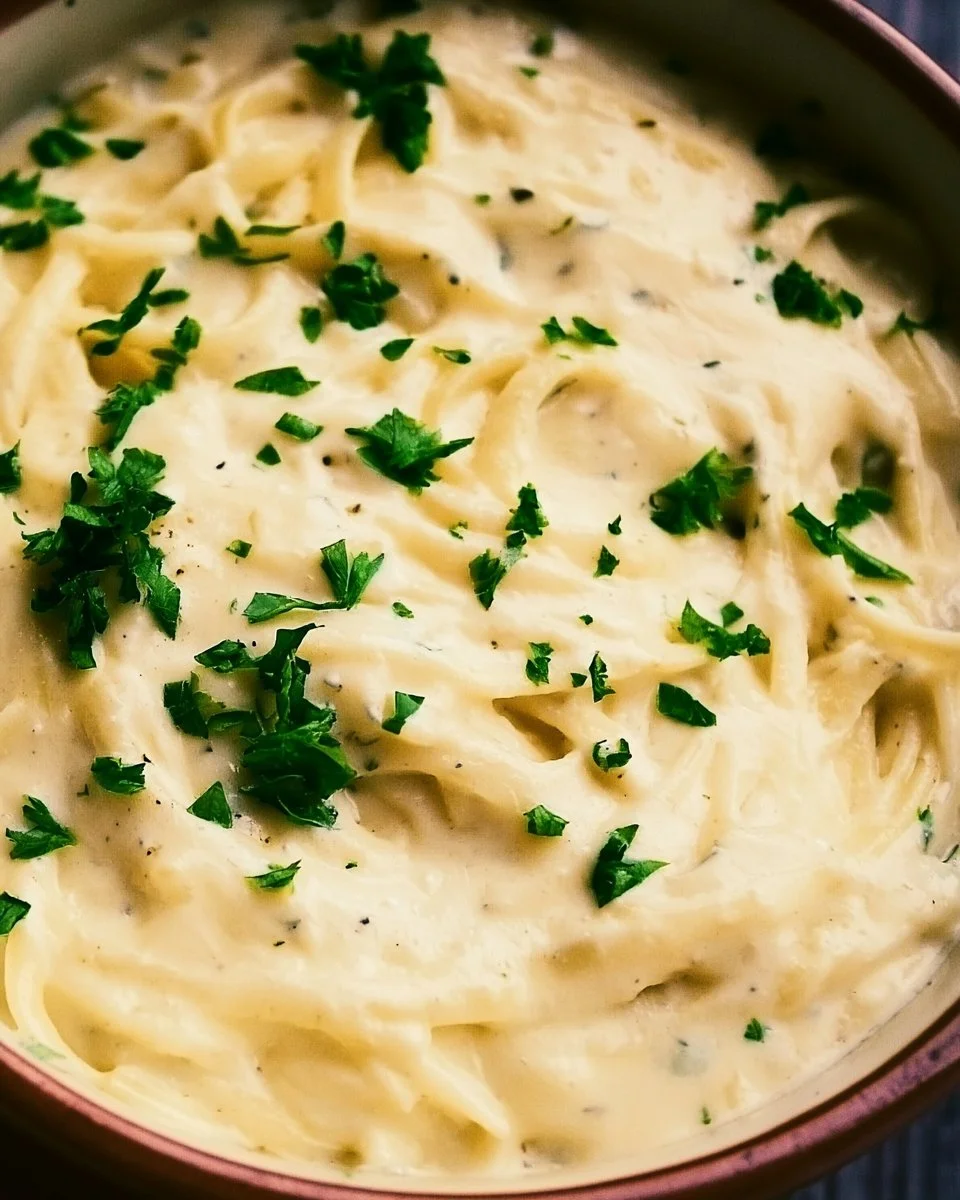 Easy weeknight pasta with creamy homemade Alfredo sauce