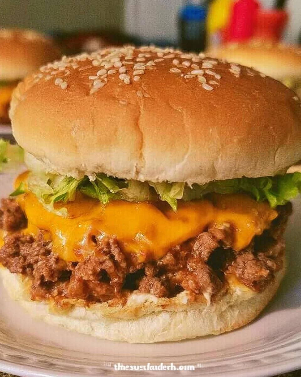 Big Mac Sloppy Joes served with toppings and a side of fries
