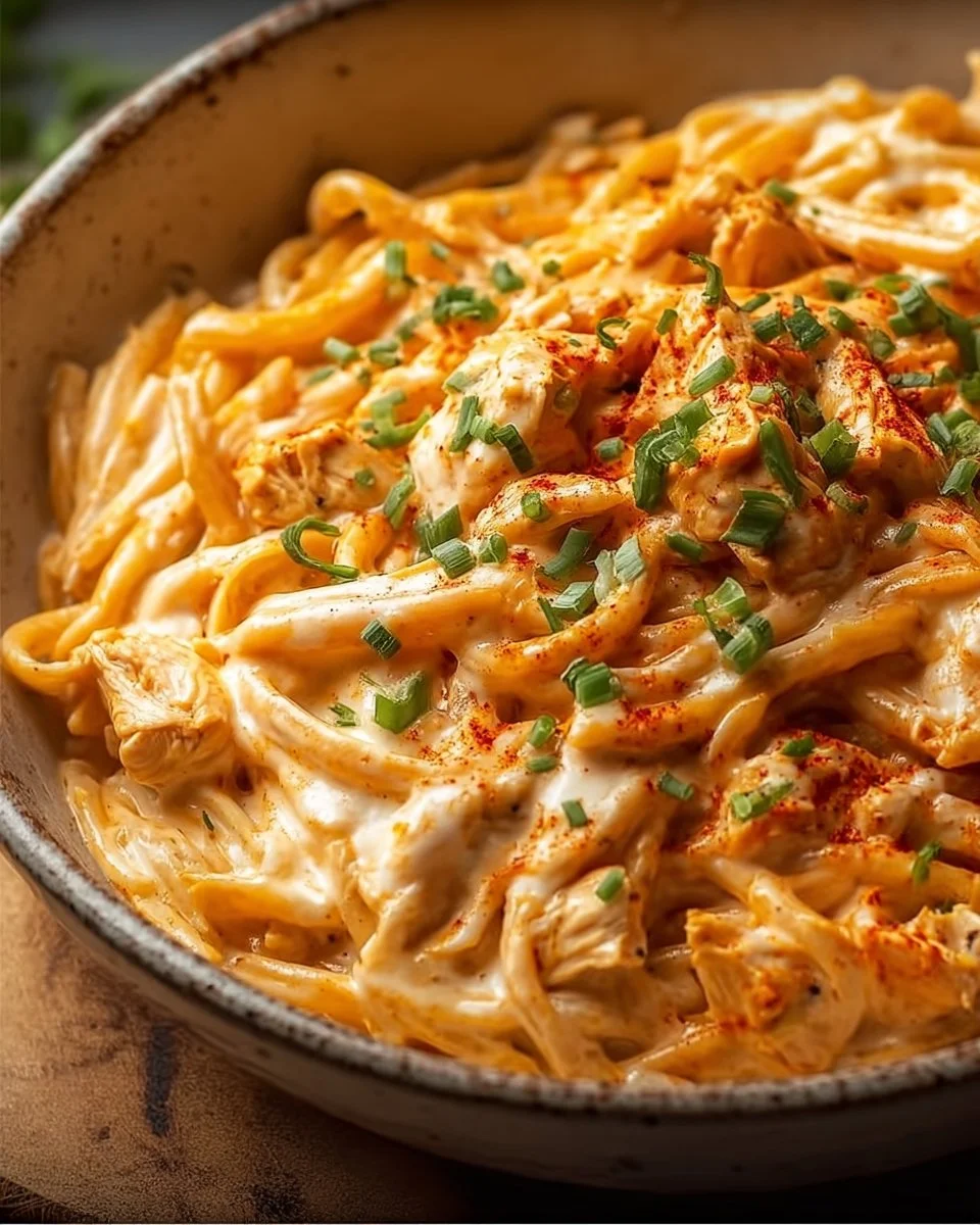 Buffalo Chicken Alfredo Pasta