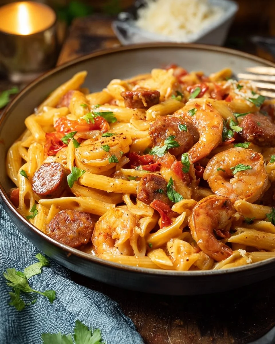 Cajun Shrimp and Sausage Pasta