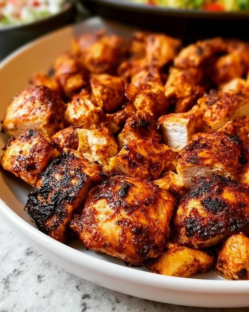 Delicious Chipotle Chicken copycat recipe garnished with fresh ingredients
