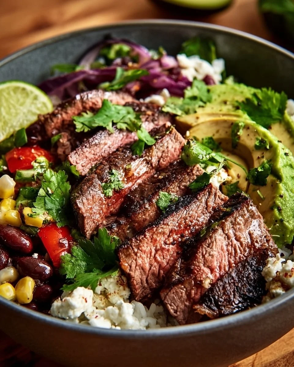 Cilantro Lime Steak Bowls
