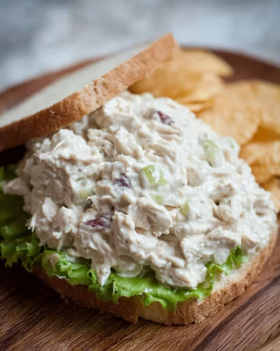 Delicious bowl of Chicken Salad Chick's Classic Carol chicken salad recipe