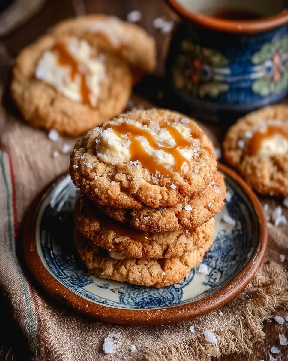 Copycat Crumbl Salted Caramel Cheesecake Cookies