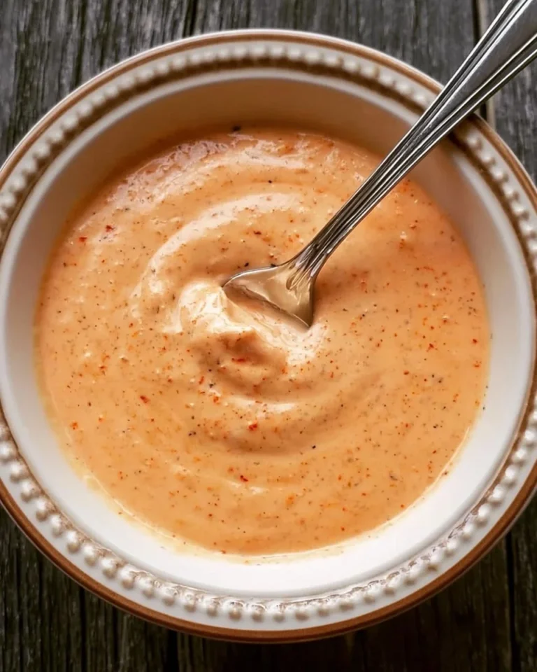 Copycat Raising Cane's Sauce recipe with chicken and fries