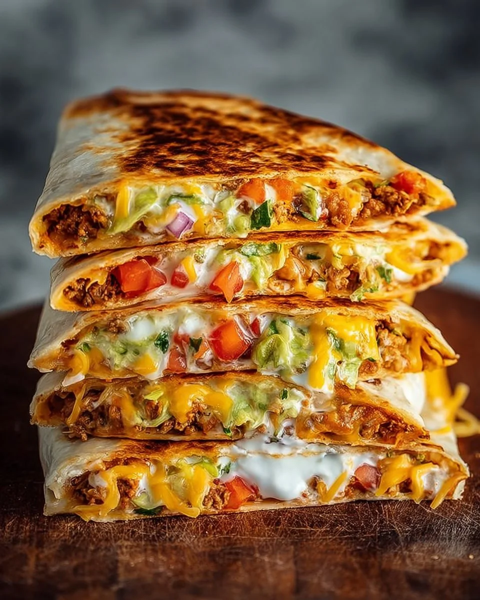 Delicious homemade Crunchwrap Supreme inspired by Taco Bell's recipe.