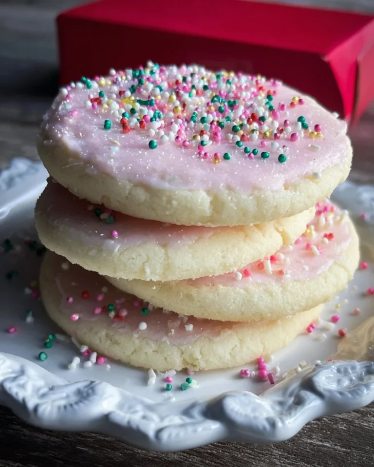 Homemade Crumbl Chilled Sugar Cookie imitation on a plate
