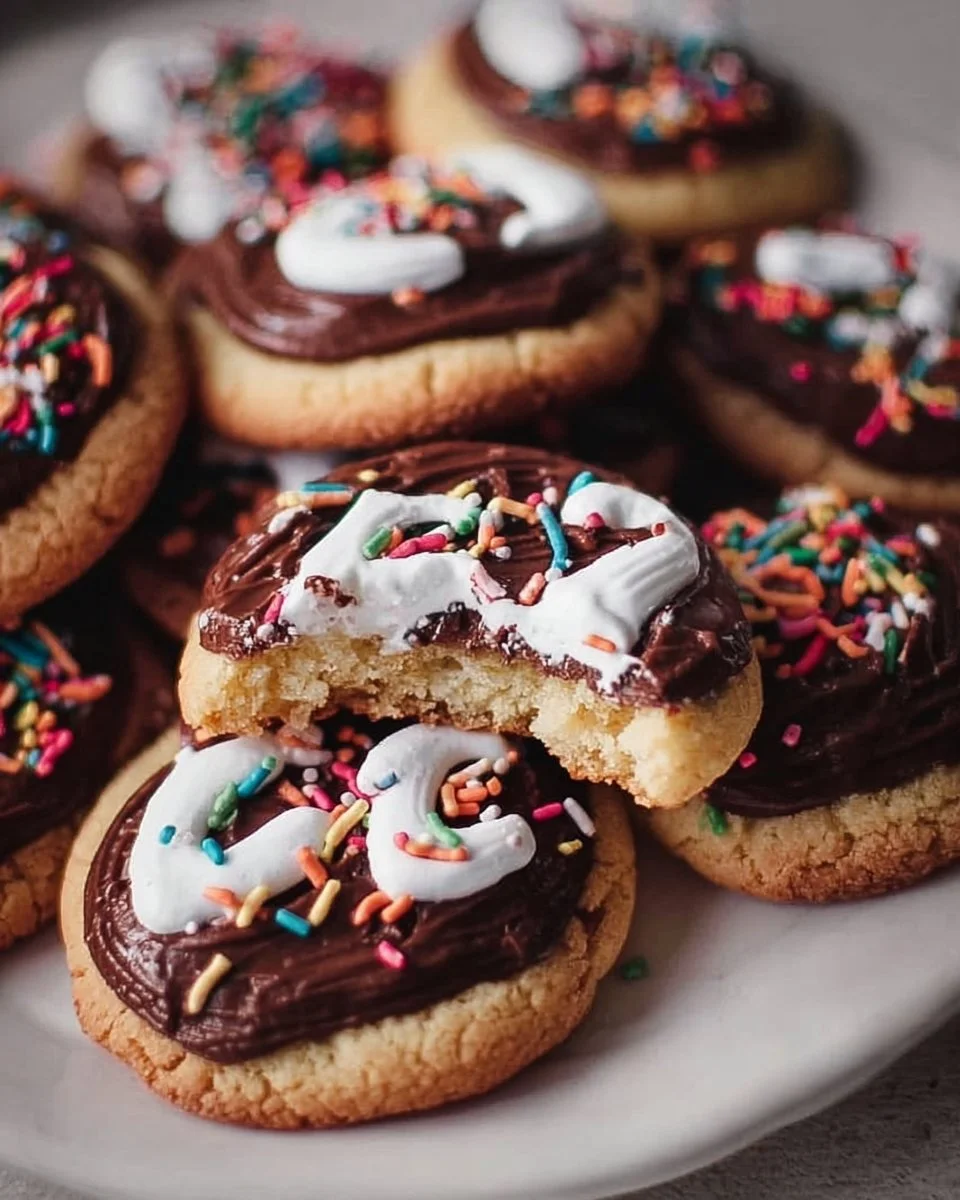 Delicious cupcake cookies made from cake mix