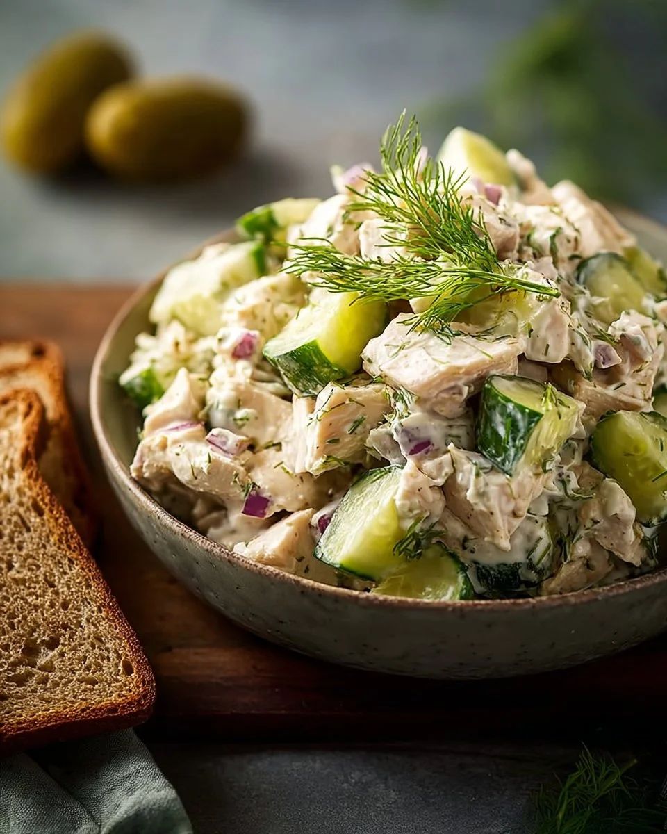 Easy Dill Pickle Chicken Salad