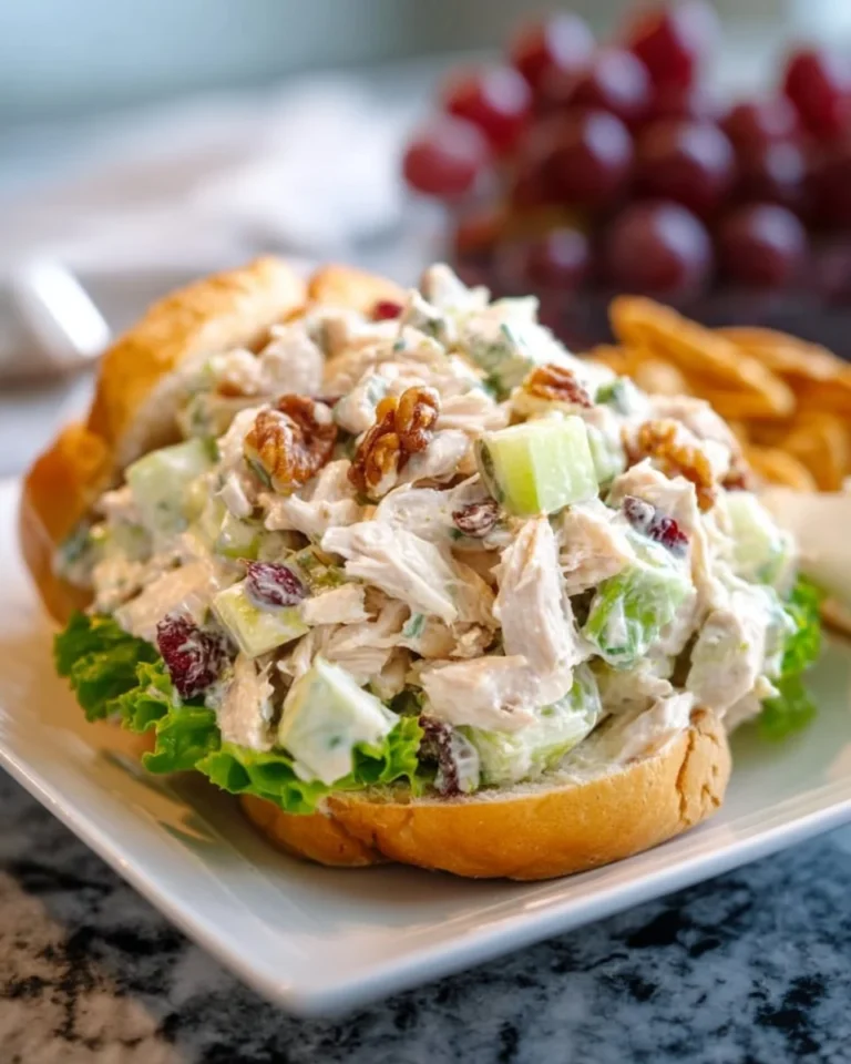Fancy Nancy Chicken Salad with fresh ingredients and colorful presentation