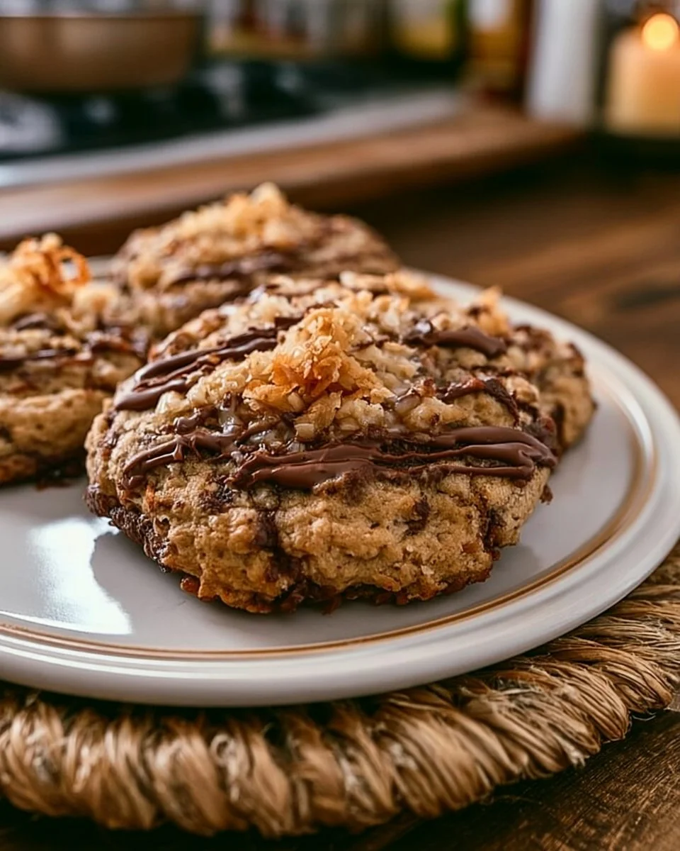 German Chocolate Cake Crumbl Cookies
