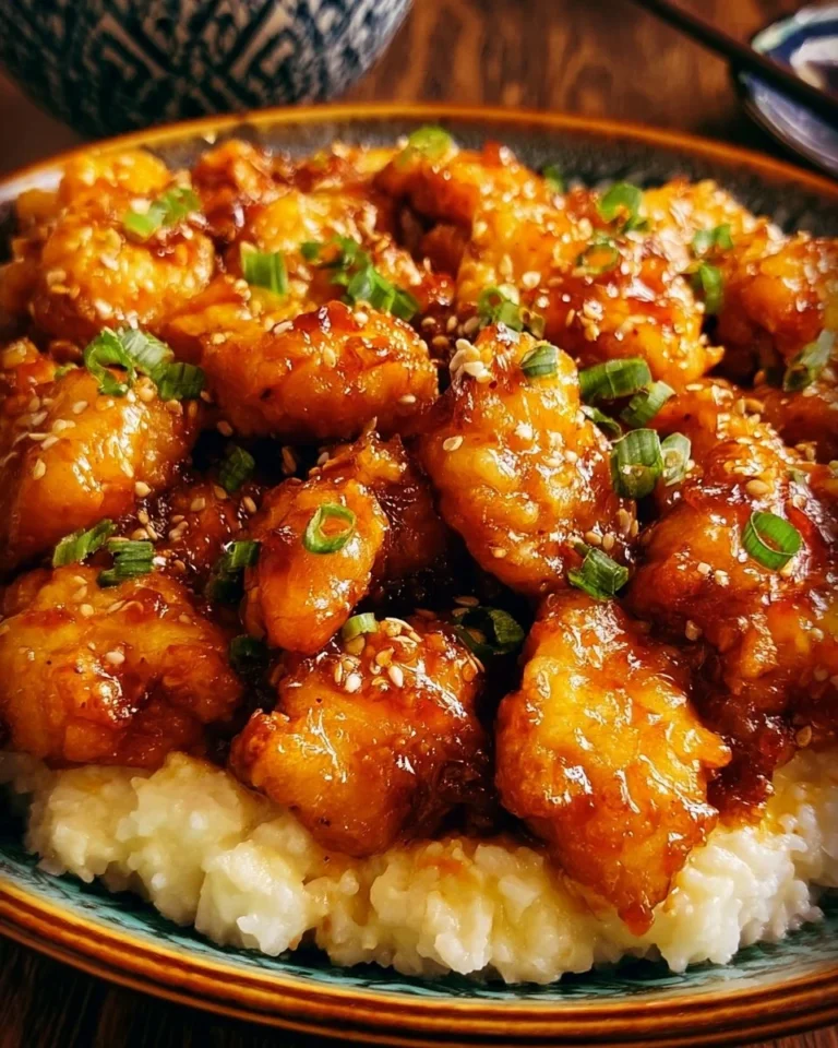 Delicious homemade orange chicken served with rice and vegetables