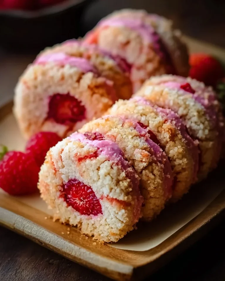 Freshly baked mouthwatering raspberry cookies topped with powdered sugar.