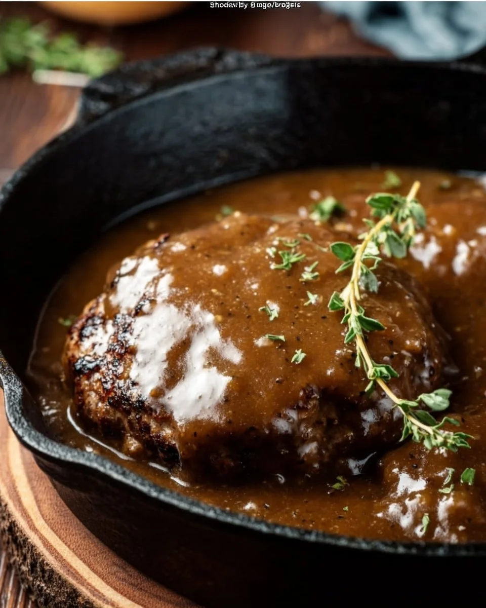 Quick Hamburger Steak with Brown Gravy