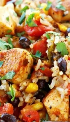 Delicious Southwestern Fiesta Chicken served with fresh ingredients.