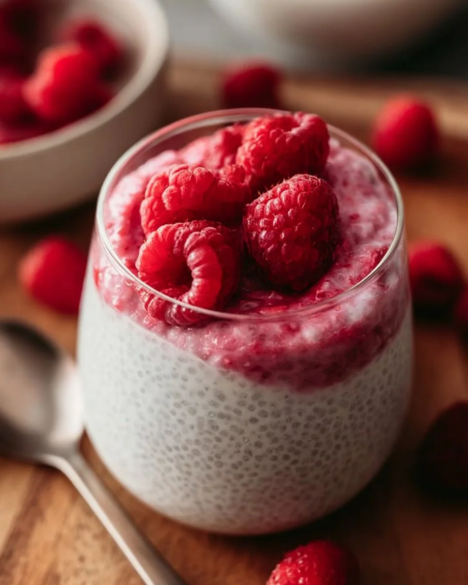 Vanilla Raspberry Chia Pudding