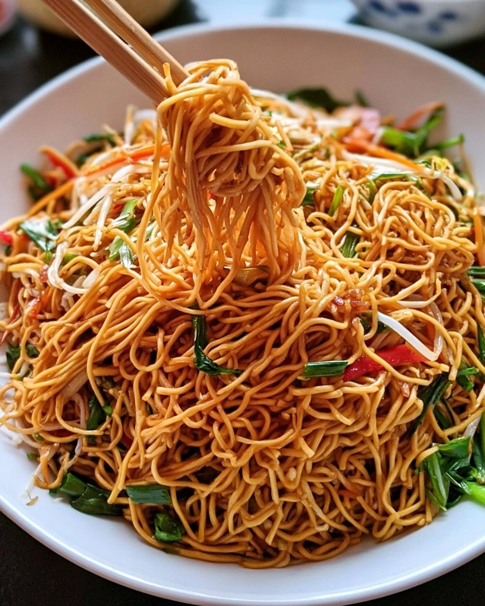 30 Minute Classic Chow Mein dish ready to serve