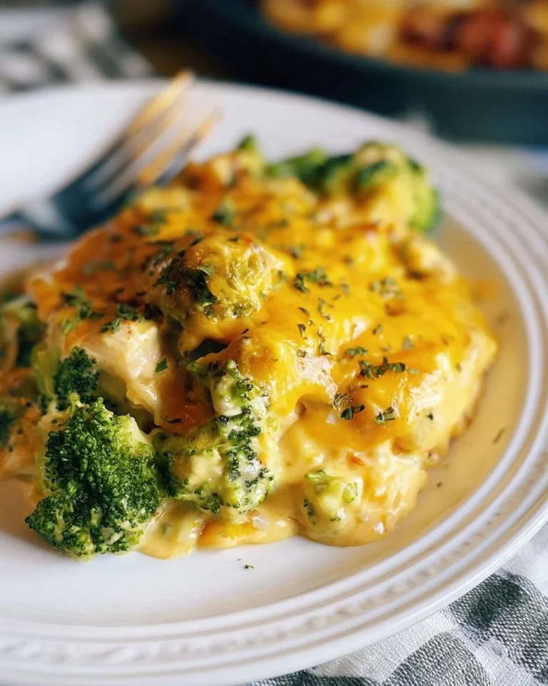 Delicious Broccoli Cheddar Chicken dish from Cracker Barrel restaurant