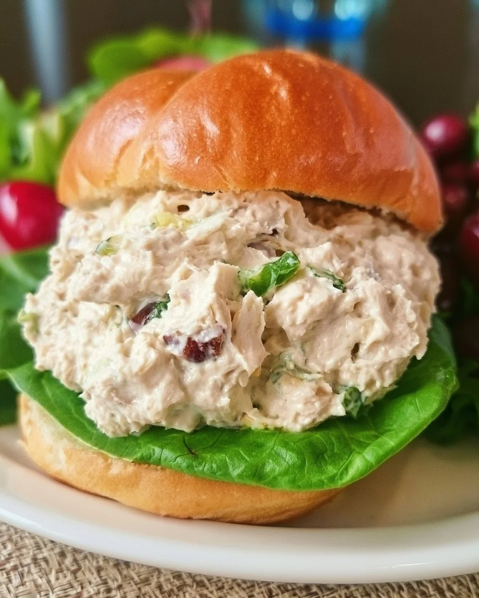 Classic Carol Chicken Salad served in a bowl
