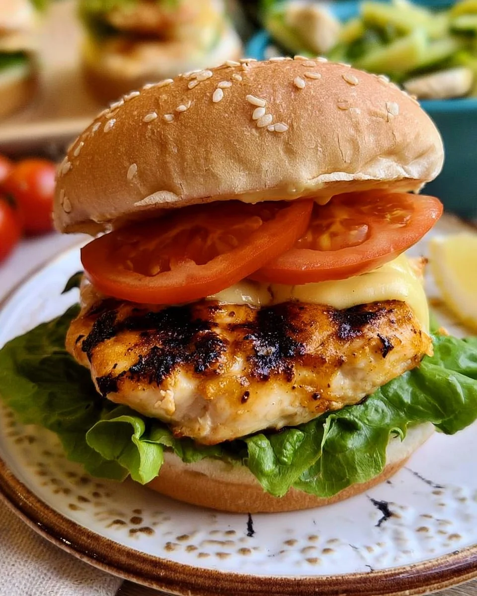 Copycat Chick-fil-A grilled chicken sandwich with lettuce and tomato