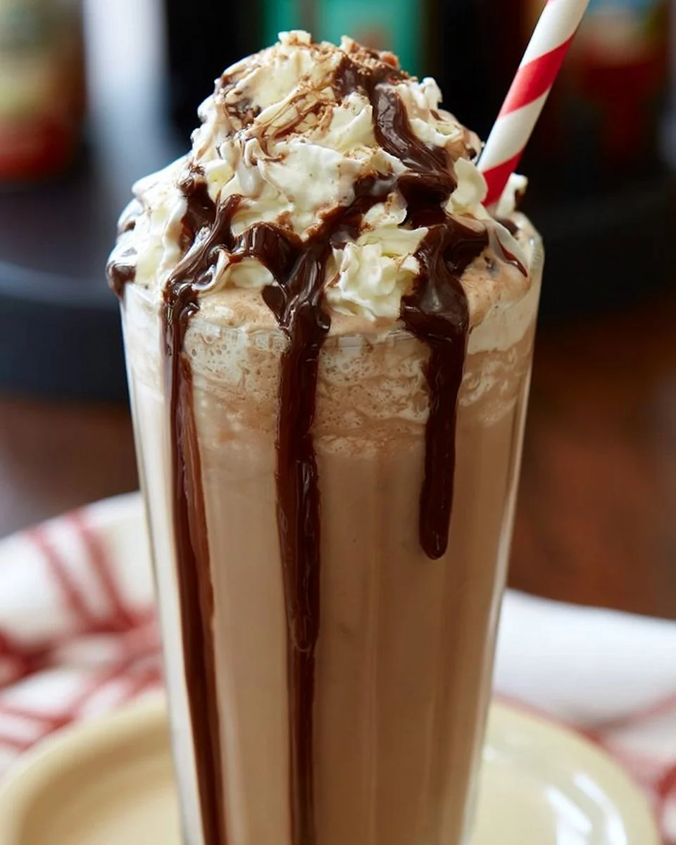 Homemade Jamocha Shake inspired by Arby's with coffee and chocolate flavors.