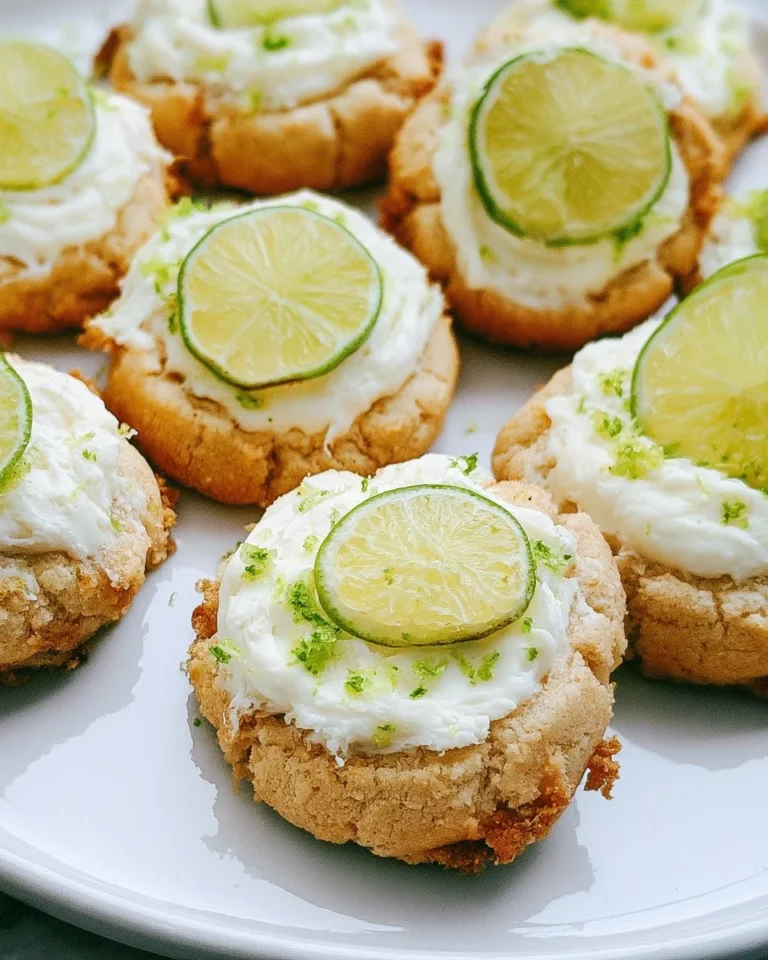 Delicious Key Lime Cream Cheese Cookies on a plate, showcasing their vibrant color.